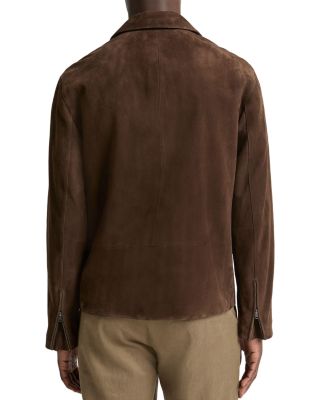 Minimal Moto Suede Zip Jacket