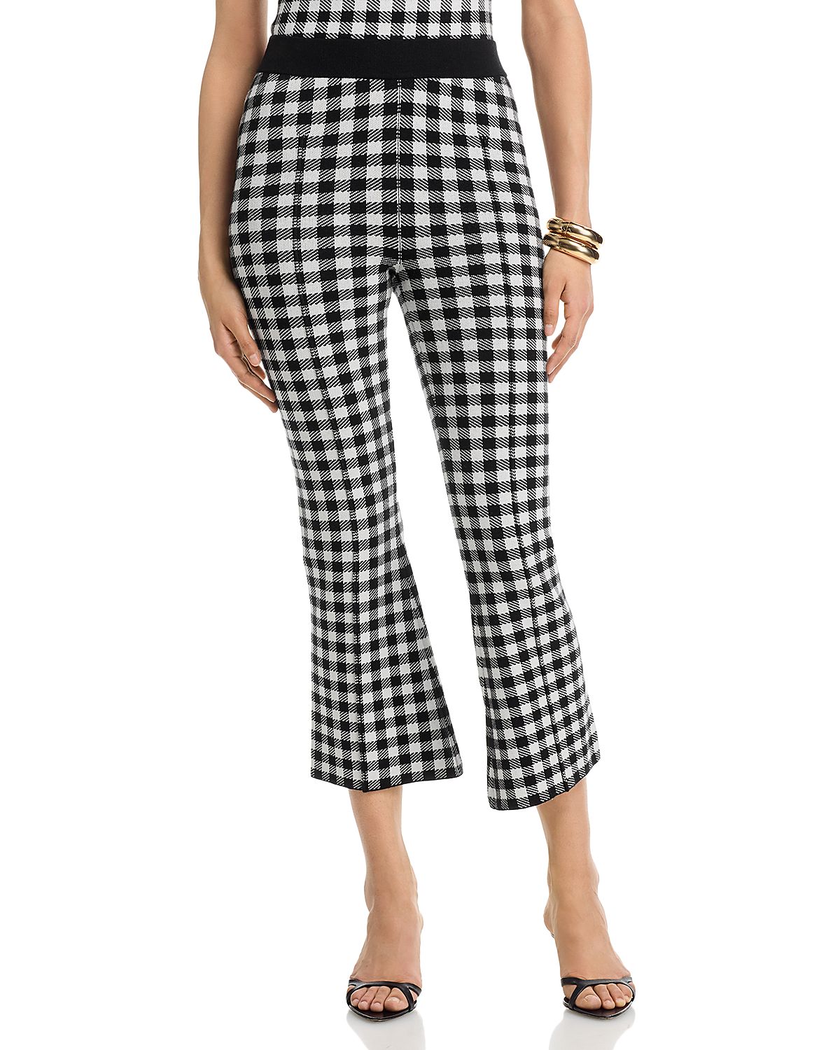 Aqua Gingham Knit Pants - Exclusive