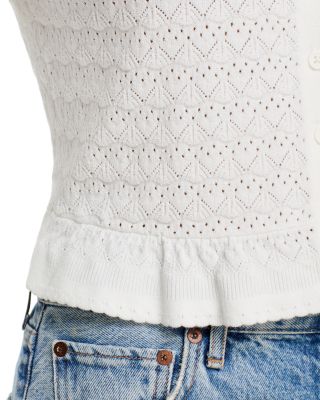 Pointelle Cardigan Sweater - Exclusive