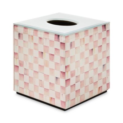 Rosy Check Glass Boutique Tissue Cover
