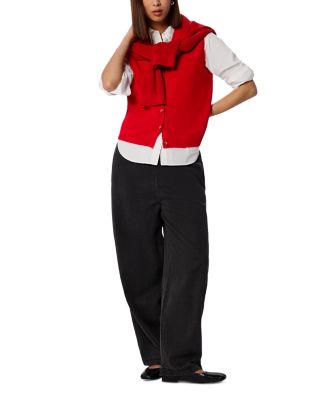 V Neck Button Front Knit Vest