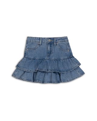 Girls' Ruffled Denim Mini Skirt - Little Kid, Big Kid