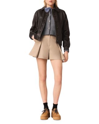 Cropped Leather Jacket