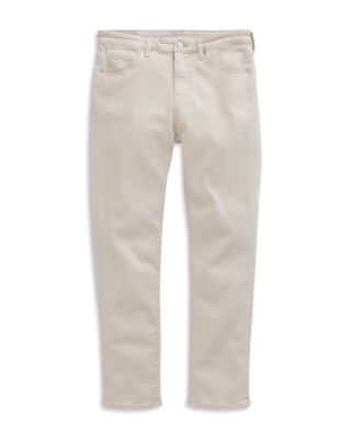 Mari Mid Rise Slim Straight Crop Jeans in Pumice
