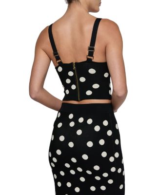 Tula Polka Dot Knit Bra Top