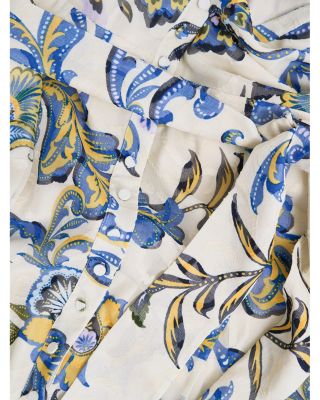 Shanice Floral Tie Waist Shirt Dress