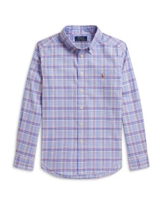 Boys' Plaid Performance Oxford Shirt - Big Kid, Little Kid
