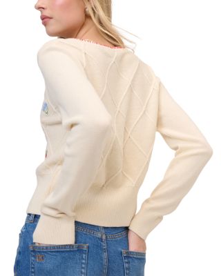 Strawberry Embroidered Cardigan