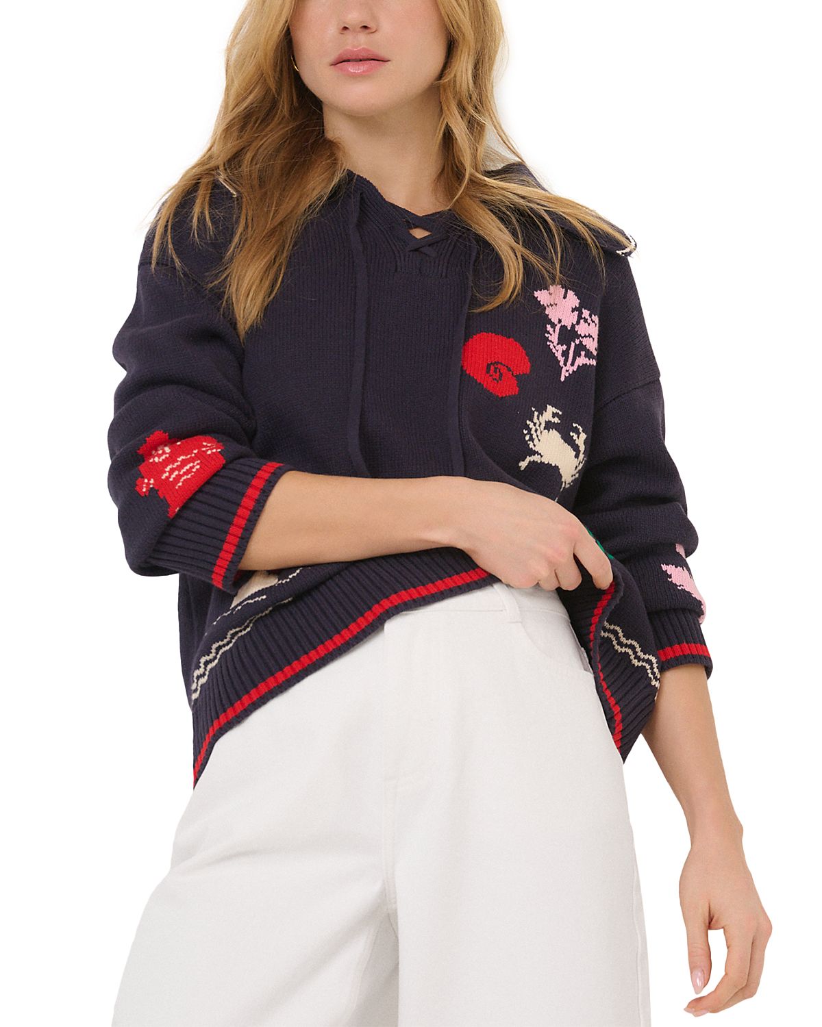 Nobody's Child Seascape Motif Sweater