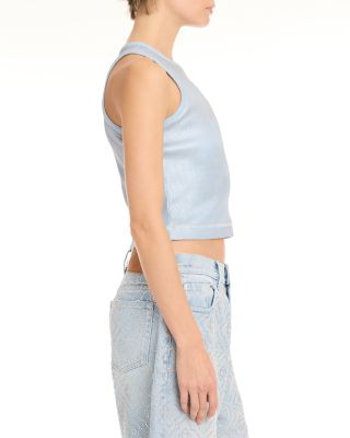 Ribbed Silver Plated Tank Top