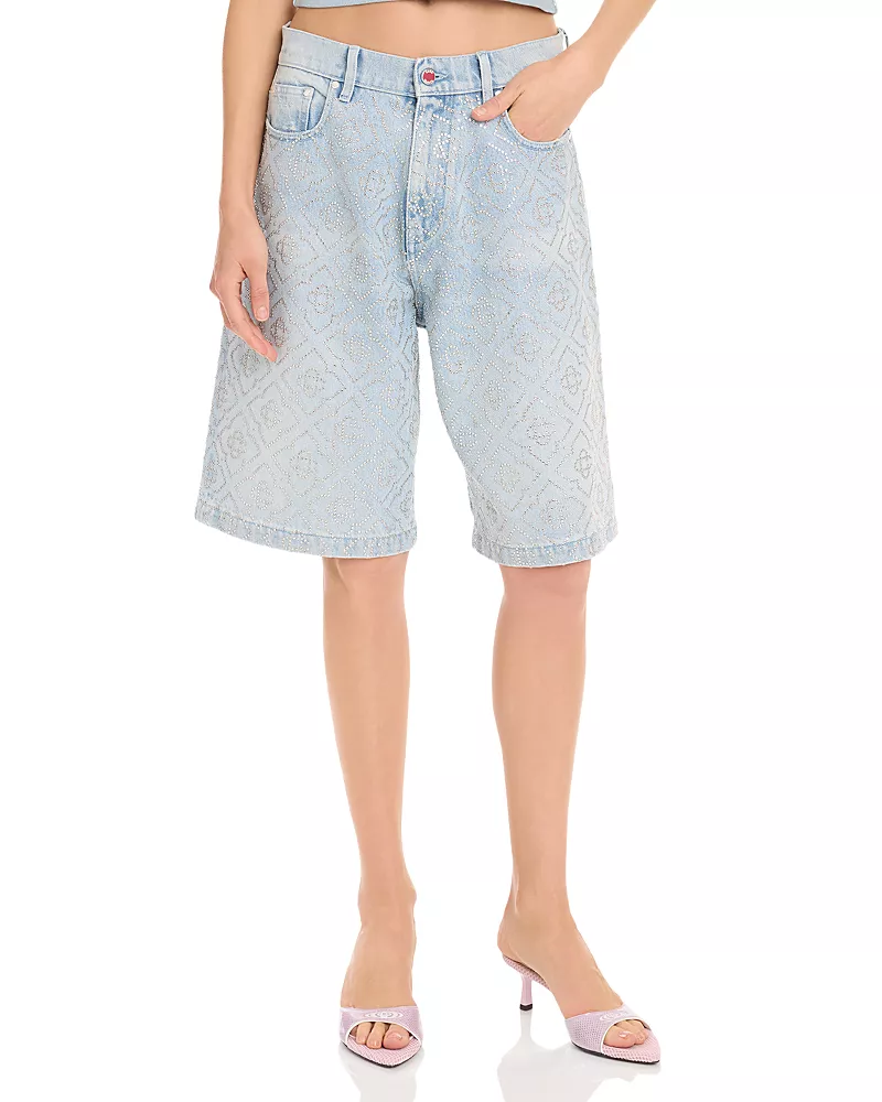 Casablanca Hotfix Baggy Denim Shorts
