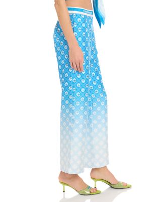 Silk Gradient Diamond Print Pants