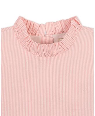 Girls' Organic Ruffle Neck Seersucker Top - Little Kid, Big Kid