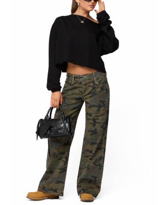  Quincy Studded Low Rise Baggy Jeans
