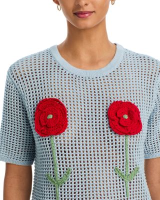 Knit Crochet Trim Tops - Exclusive