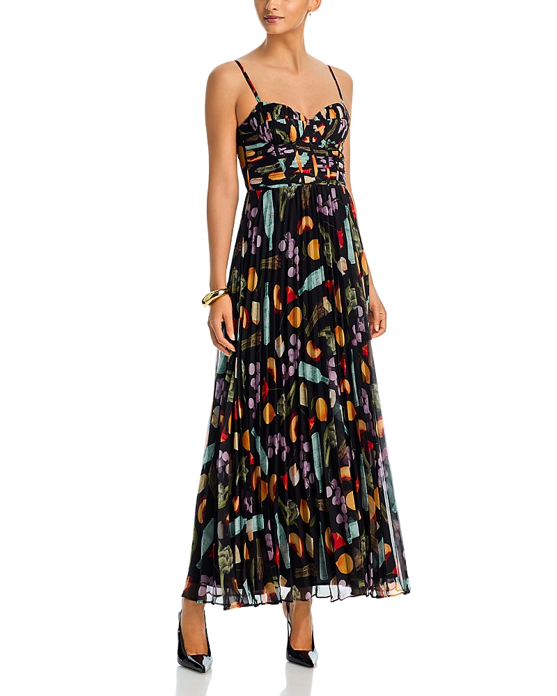 Aqua Sleeveless Printed Maxi Dress - Exclusive
