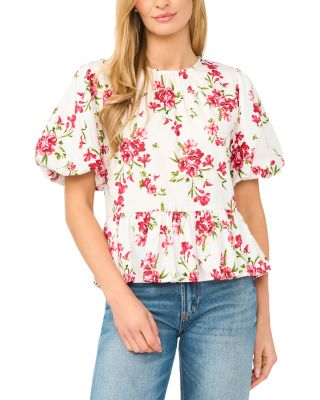Shirred Crewneck Top