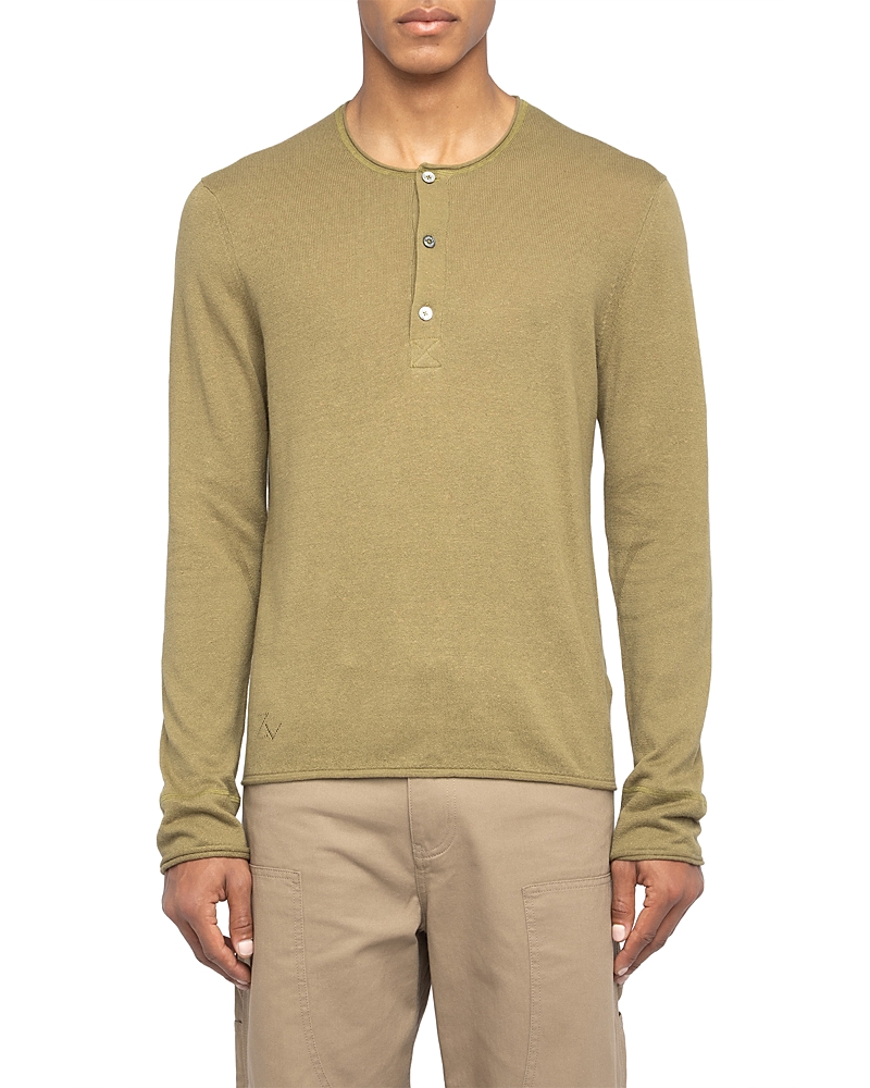 Zadig & Voltaire Signature Regular Fit Linen Henley