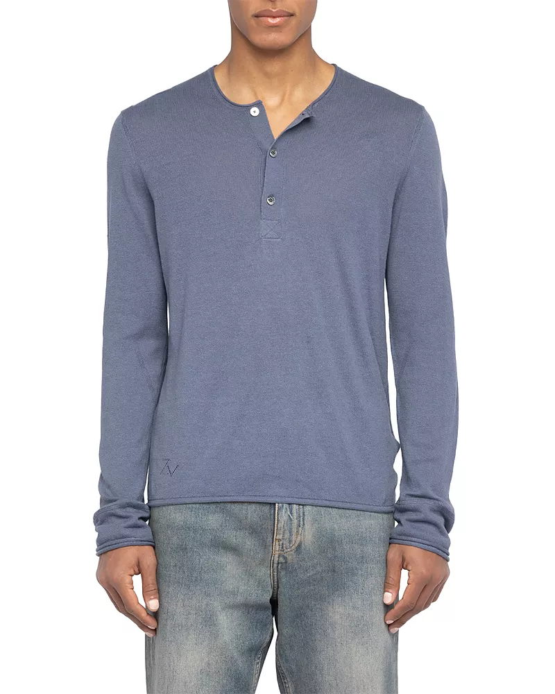 Zadig & Voltaire Signature Regular Fit Linen Henley