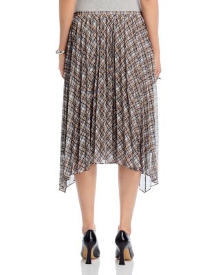 Asymmetrical Checked Skirt