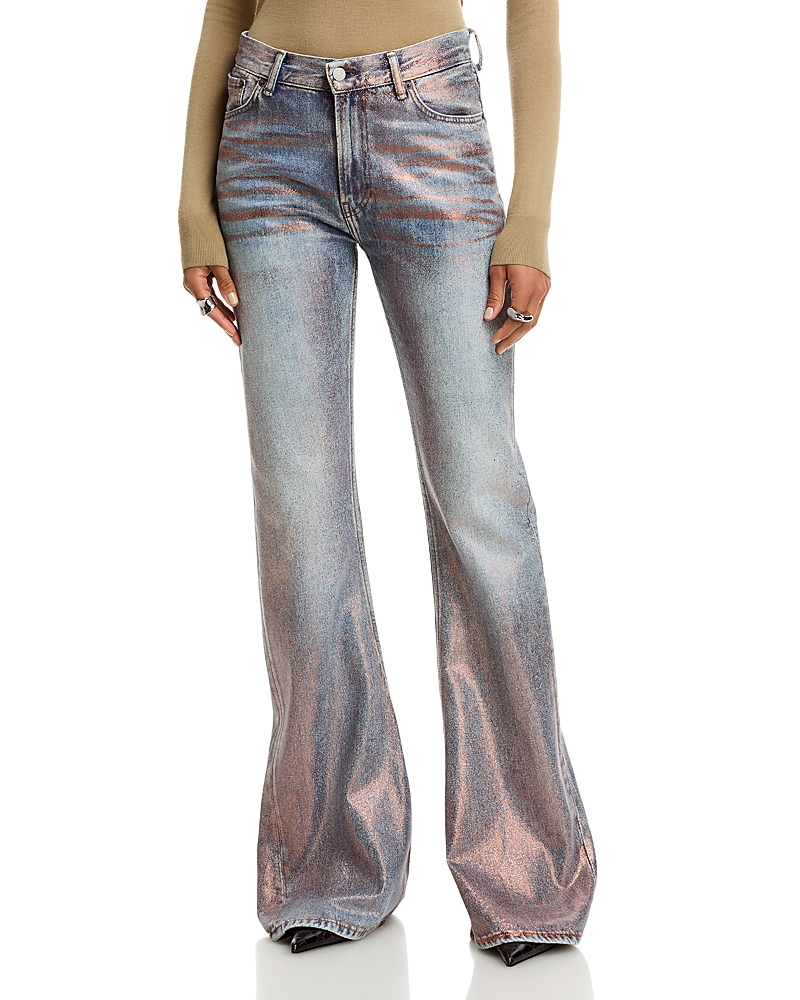 Acne Studios Glitter Flare Jeans in Rose/Blue