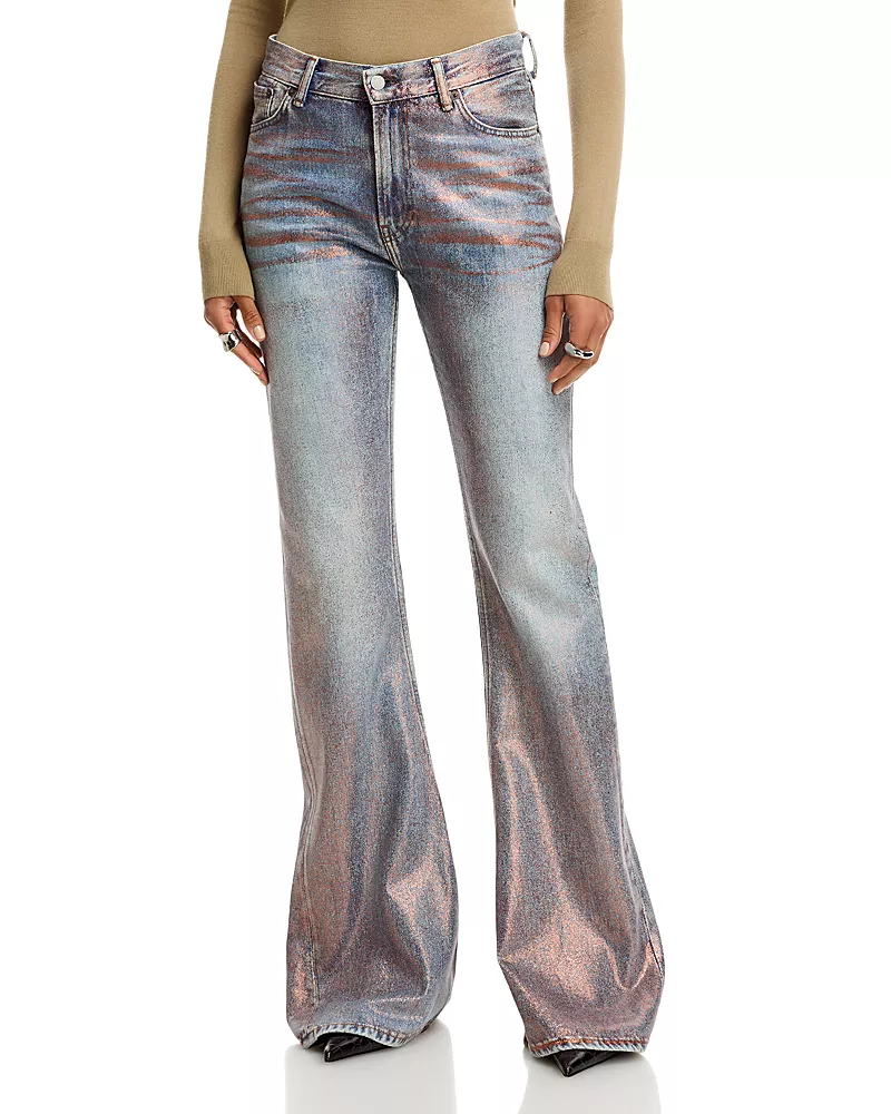 Acne Studios Glitter Flare Jeans in Rose/Blue