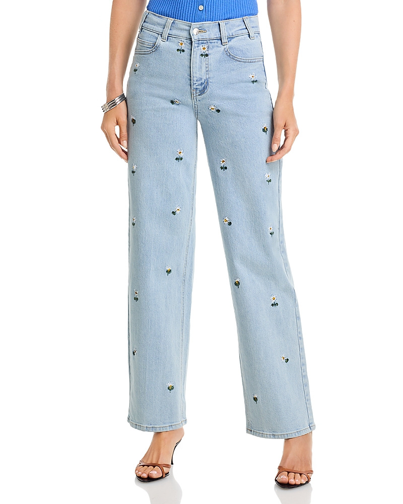 Generation Love Staria Daisy High Rise Wide Leg Jeans in Daisy Light Blue