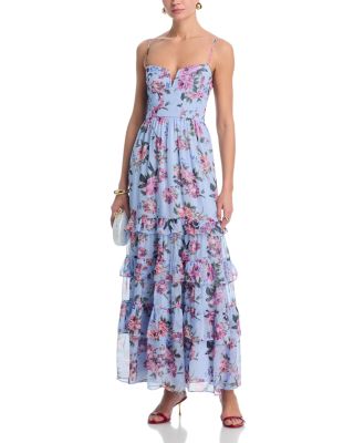 Mixed Floral Tier Maxi Dress - Exclusive
