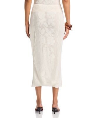 Placed Crochet Midi Skirt - Exclusive