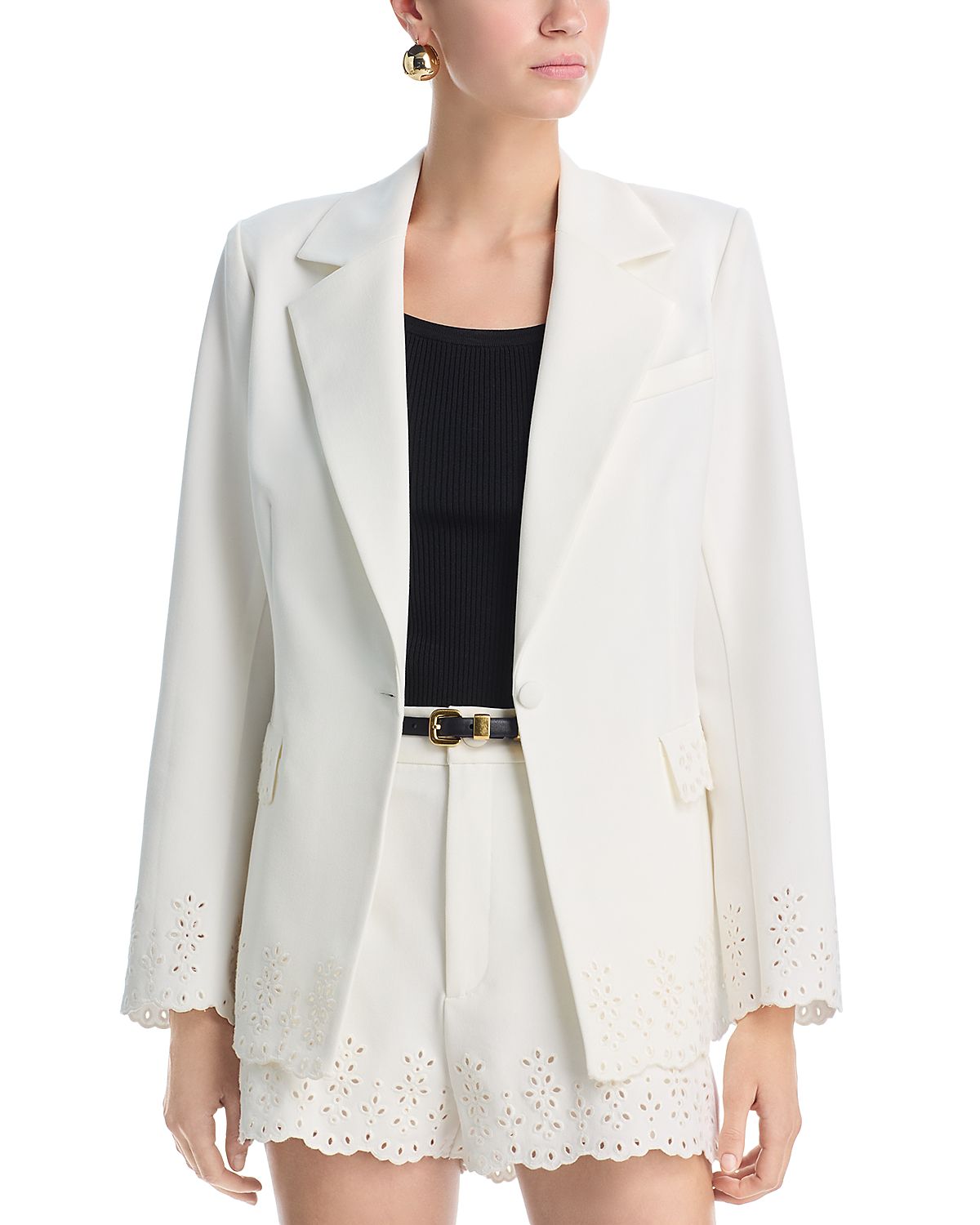 Aqua Eyelet Blazer - Exclusive