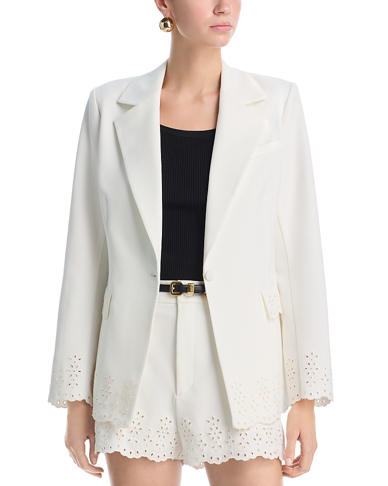 Aqua Eyelet Blazer - Exclusive
