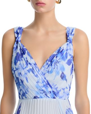 Pleated Floral Guest of Dress - Exclusive