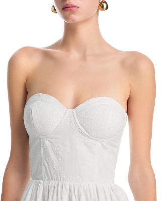 Lace Bottom Bustier Midi Dress - Exclusive