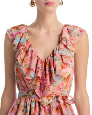 Floral Ruffle Mini Dress - Exclusive