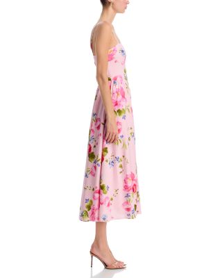 Floral Drop Waist Midi Dress - Exclusive