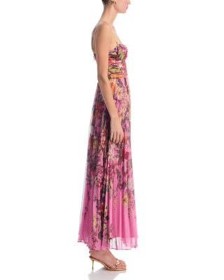 Pleated Floral Guest of Dress - Exclusive