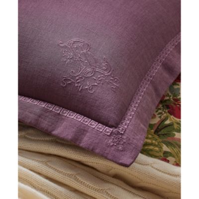 Martha Embroidered Throw Pillow, 18" x 18"