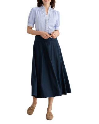 Hobbs London Lilliana Midi Skirt In Brown