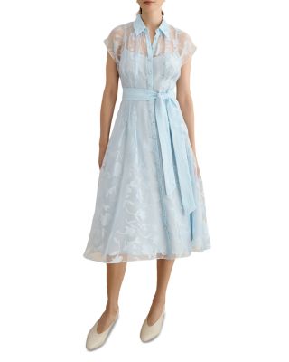 Tess Burnout Floral Shirt Dress