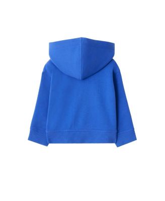 Girls' Check Trim Cotton Zip Hoodie - Baby, Little Kid