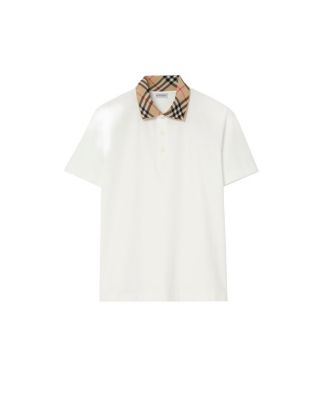  Check Collar Cotton Polo Shirt
