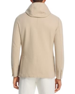 Cotton Pique Jersey Jacket & Removable Hood