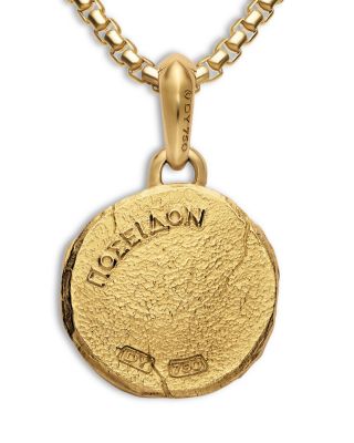 Men's Poseidon Amulet in 18K Yellow Gold, 23.9mm
