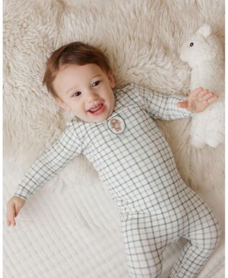 Unisex Modal French Terry Plaid Sheep Collection Blanket - Baby