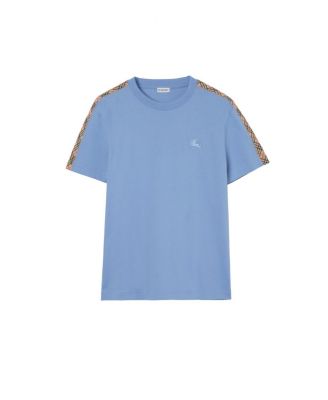  Check Trim Cotton T-shirt