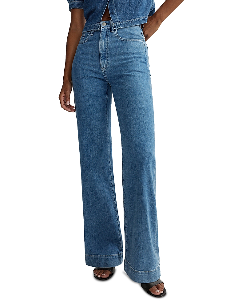DL1961 Karmine High Rise Refined Wide Leg Jeans in Terra Blue