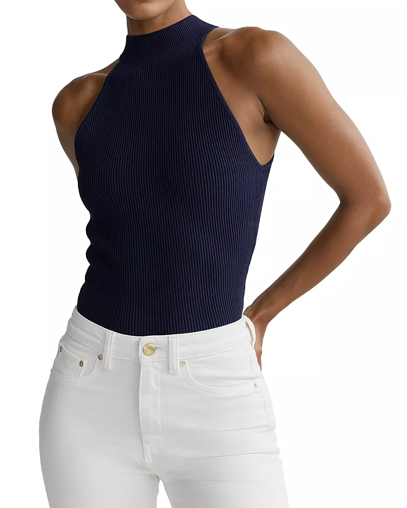 DL1961 Mock Neck Instasculpt Rib Top