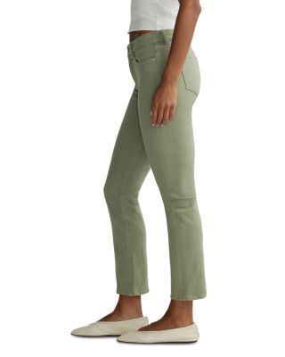 Mara Mid Rise Instasculpt Straight Ankle Jeans in Supergreen