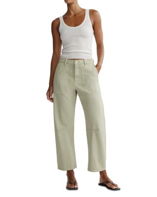 Bilie High Rise Easy Barrel Jeans in Dried Sage