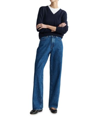 Kaylen Soft Curve High Rise Wide Leg Jeans in North Beach